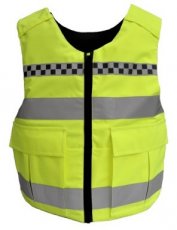 Goedkope steekwerende geel reflecterende vest Puma™ Security Economic K1