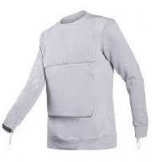Torskin T-shirt LM-grijs 001K-36Jpak-M Medium - Torskin cut izturīgs T-krekls ar garām piedurknēm pelēks + 36 džouls stab pierādījums packs