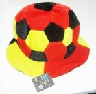 Tricolor voetbalhoed zwart-geel-rood