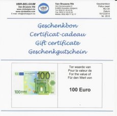 Geschenkbon 100 Euro VBR-B Geschenkbon 100 Euro VBR-Belgium