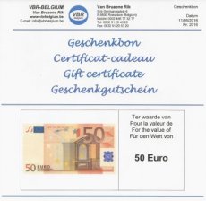 Geschenkbon 50 Euro VBR-Belgium Geschenkbon 50 Euro VBR-Belgium