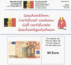 Geschenkbon duivels 50 Euro VBR-Belgium