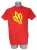 Rode T-shirt met duivels drietand -XL XLarge / Rode T-shirt met duivels drietand