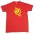 Rode T-shirt met duivels drietand -04A 04A / Rode T-shirt met duivels drietand