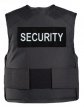 Security patch z/w 10x25cm Security patch 10x25cm zwart met witte letters voor vest Sioen