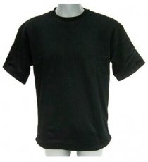 Snijwerende zwart T-shirt -CCP-KM-L Large - Rezu odporen črna majica / Coolmax-Prejo-Poliester / tričko s krátkymi rukávmi